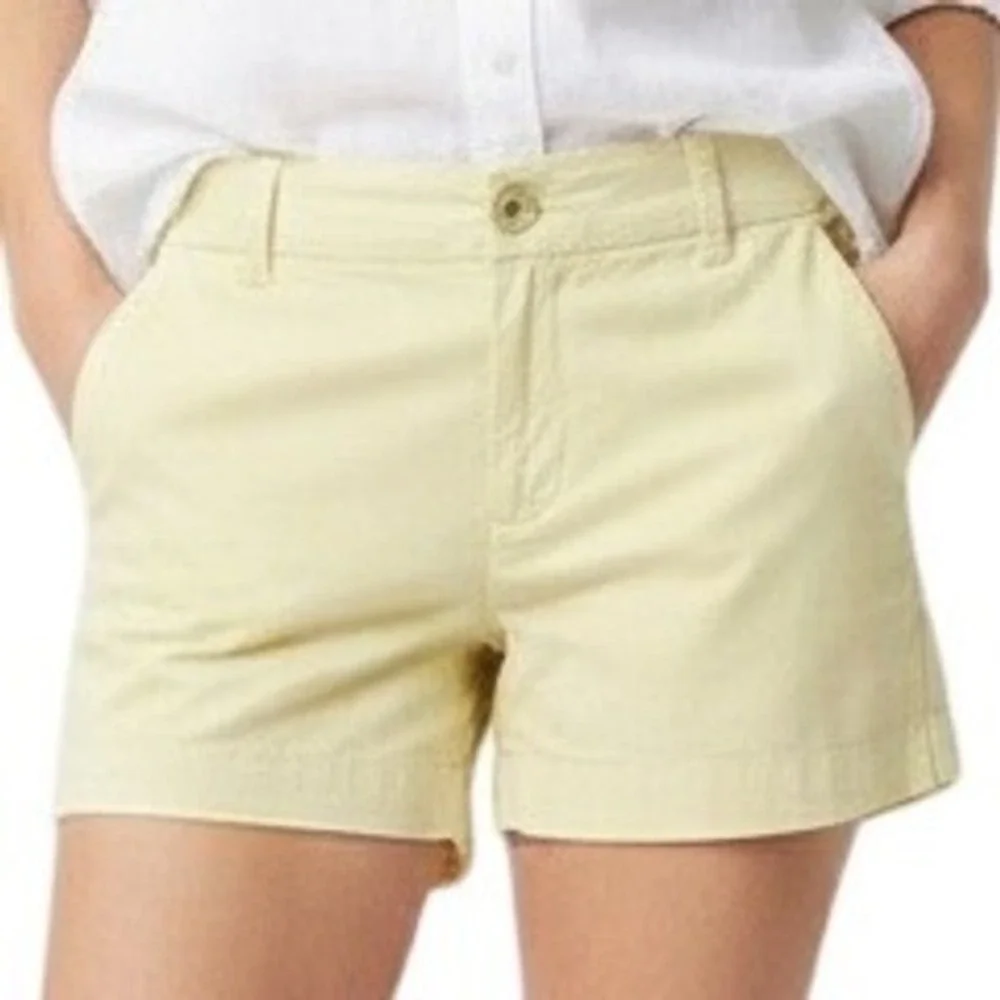 Ann Taylor LOFT Women's Yellow Cotton Shorts Size 6 Casual‎ Everyday Wear